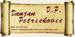 Damjan Petričković vizit kartica